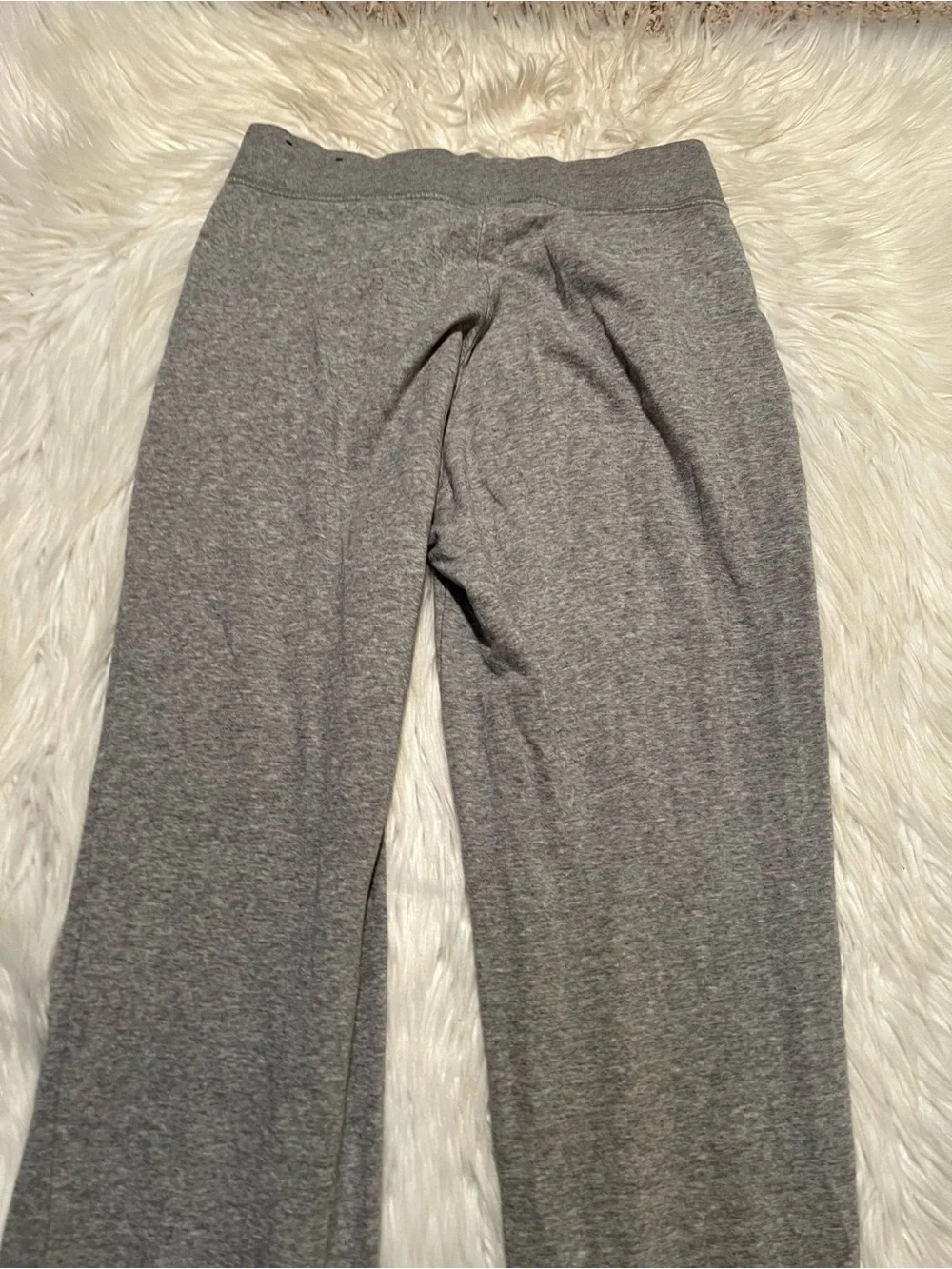 Nike Women's Size XS Sweatpants Joggers Light Heather Gray White Mid-Rise Cotton
